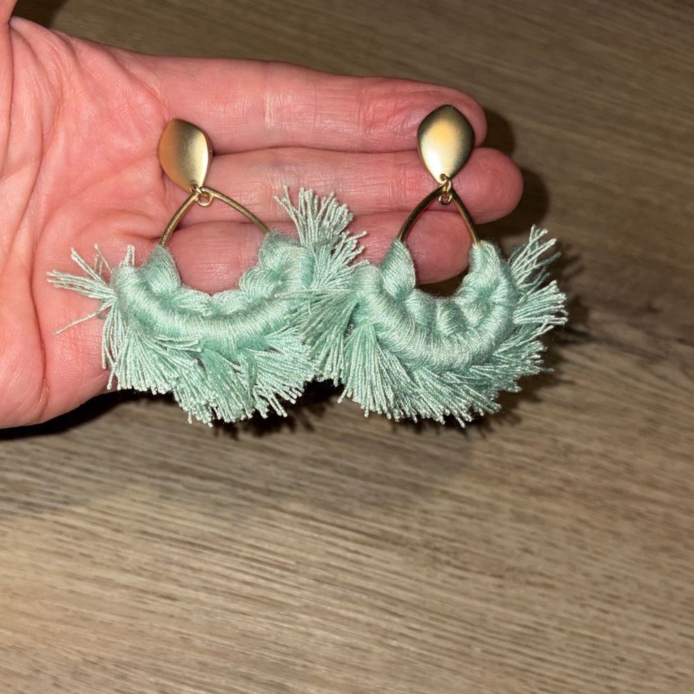 Spartina 449 Seafoam Fringe Earrings